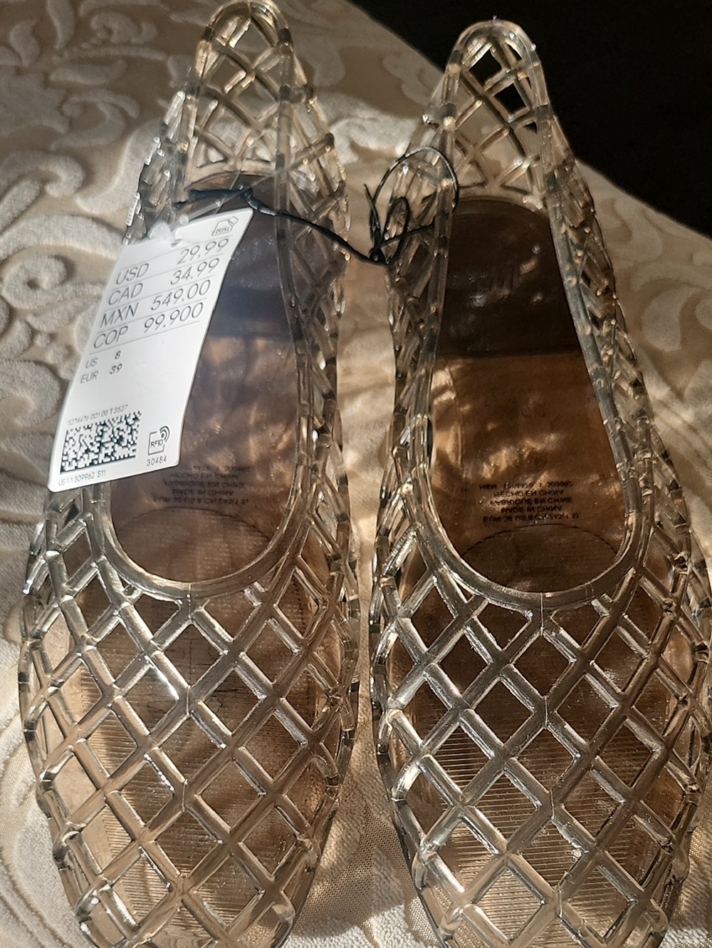 H&M Clear Jelly Lattice Flats